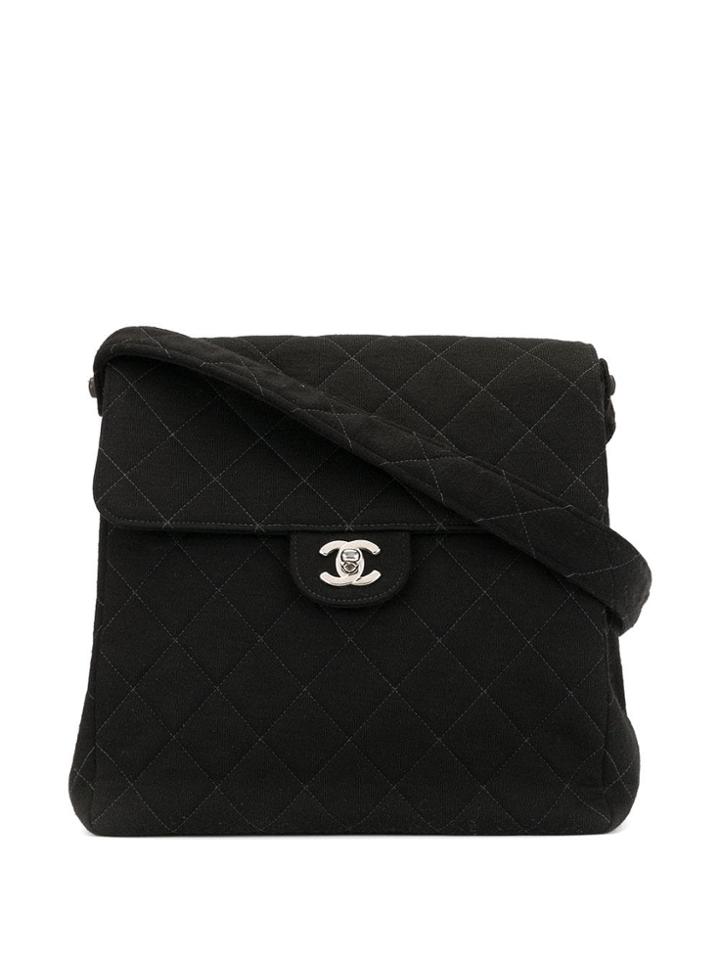 Chanel Pre-owned Double-faced Flap Cc Turn-lock Tote - Black