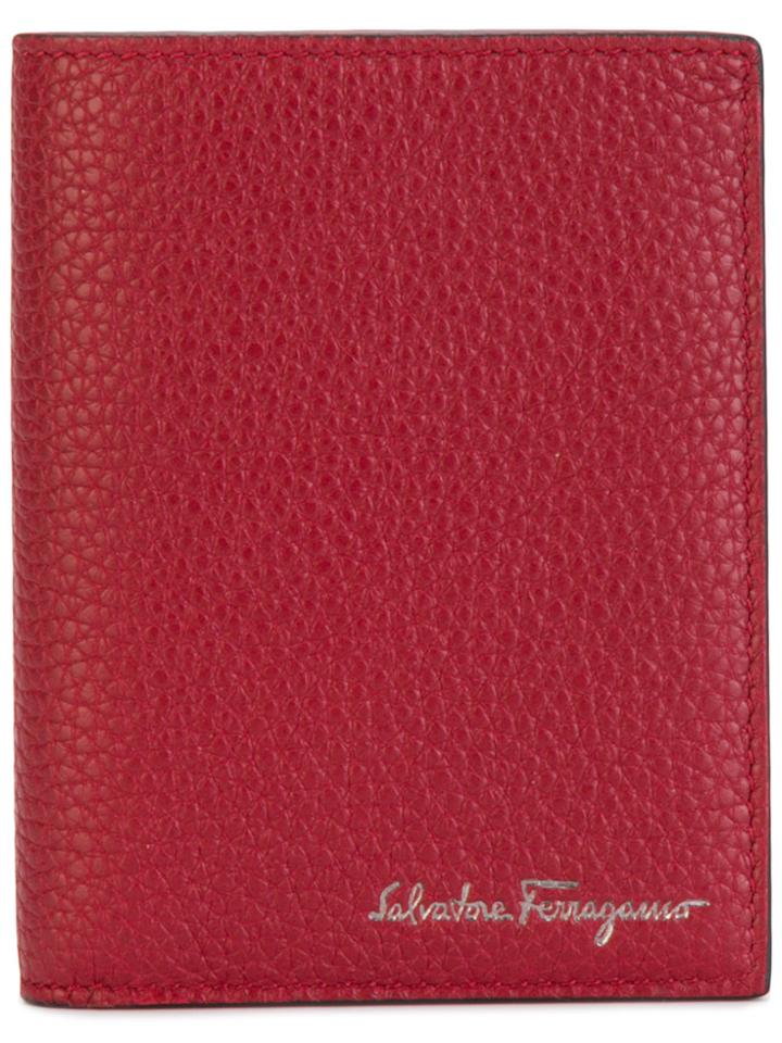 Salvatore Ferragamo Embossed Tri-fold Wallet - Red