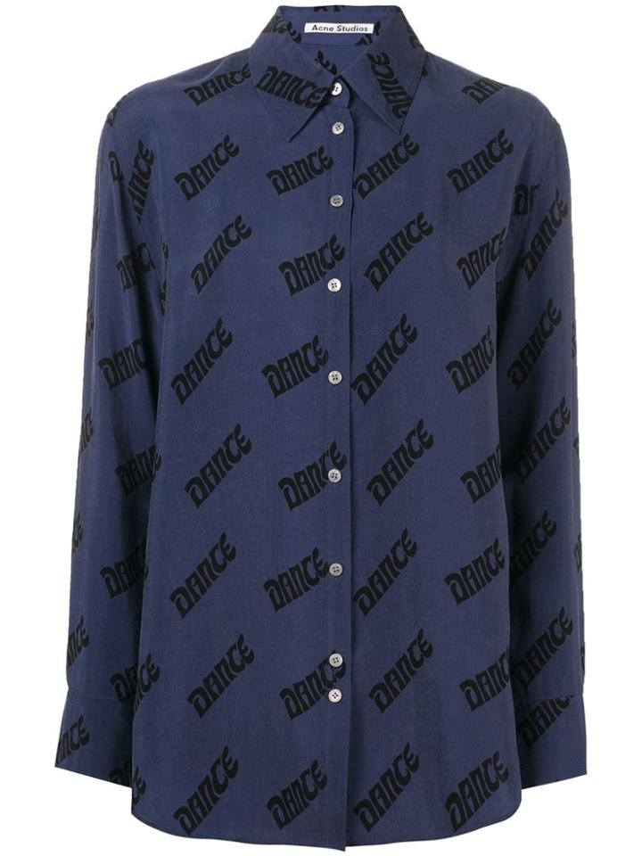 Acne Studios Dance Printed Shirt - Blue