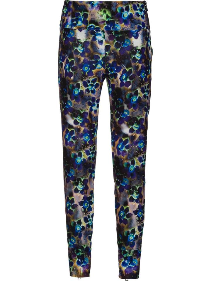 Prada Liquid Daisy Print Trousers - Blue