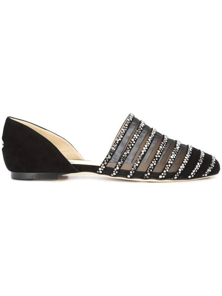 Jimmy Choo Globe Flat Ballerinas - Black