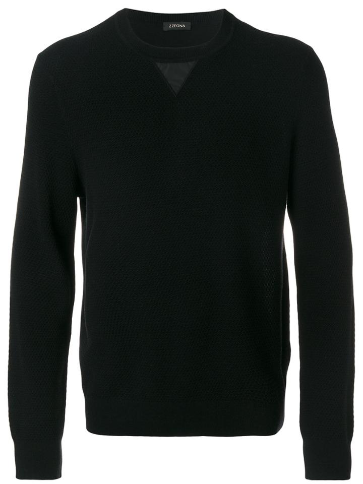 Z Zegna Knitted Jumper - Black