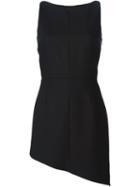 Saint Laurent 'punk' Asymmetric Dress, Women's, Size: 36, Black, Wool/silk