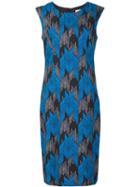 Milly Jacquard Fitted Dress, Women's, Size: 0, Black, Viscose/spandex/elastane