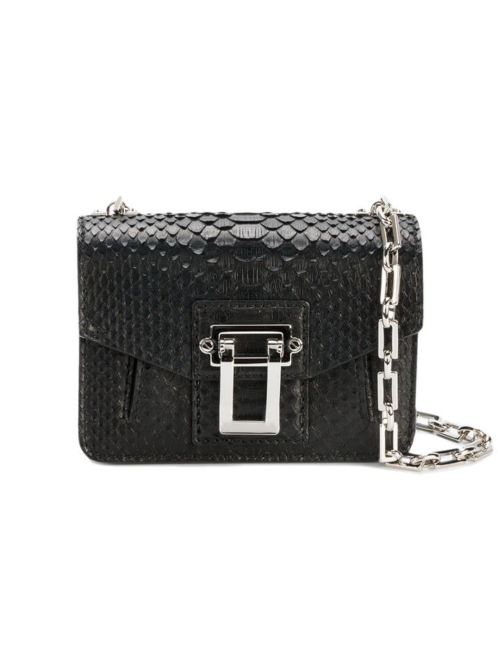 Proenza Schouler - 'hava' Matte Cross-body Bag - Women - Python Skin/metal - One Size, Black, Python Skin/metal