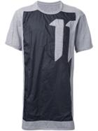 11 By Boris Bidjan Saberi Logo T-shirt, Men's, Size: Small, Grey, Cotton/polyester
