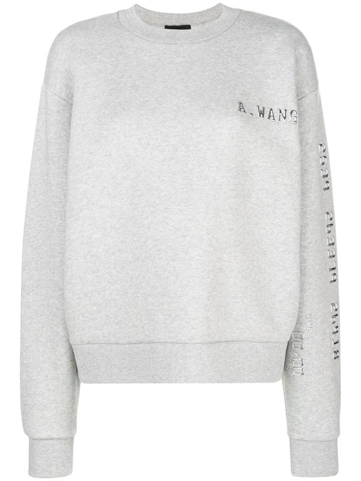 Alexander Wang Logo Printed Sweater - Grey