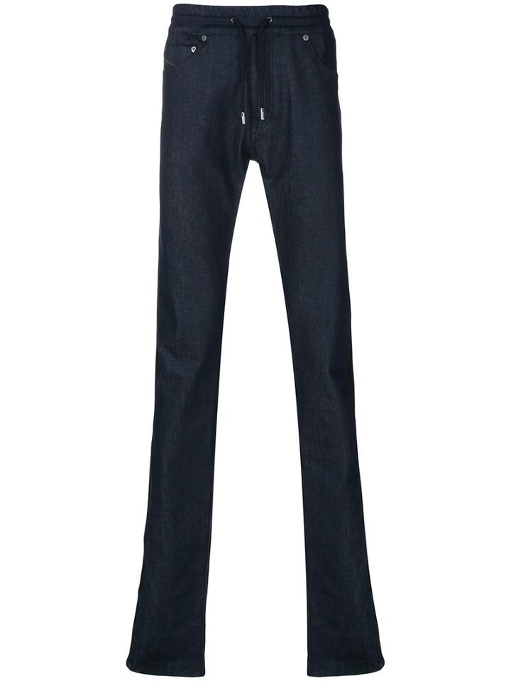 Diesel Black Gold - Drawstring Side-stripe Jeans - Men - Cotton/polyester/spandex/elastane - 31, Blue, Cotton/polyester/spandex/elastane