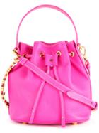 Moschino Bucket Bag, Women's, Pink/purple, Calf Leather