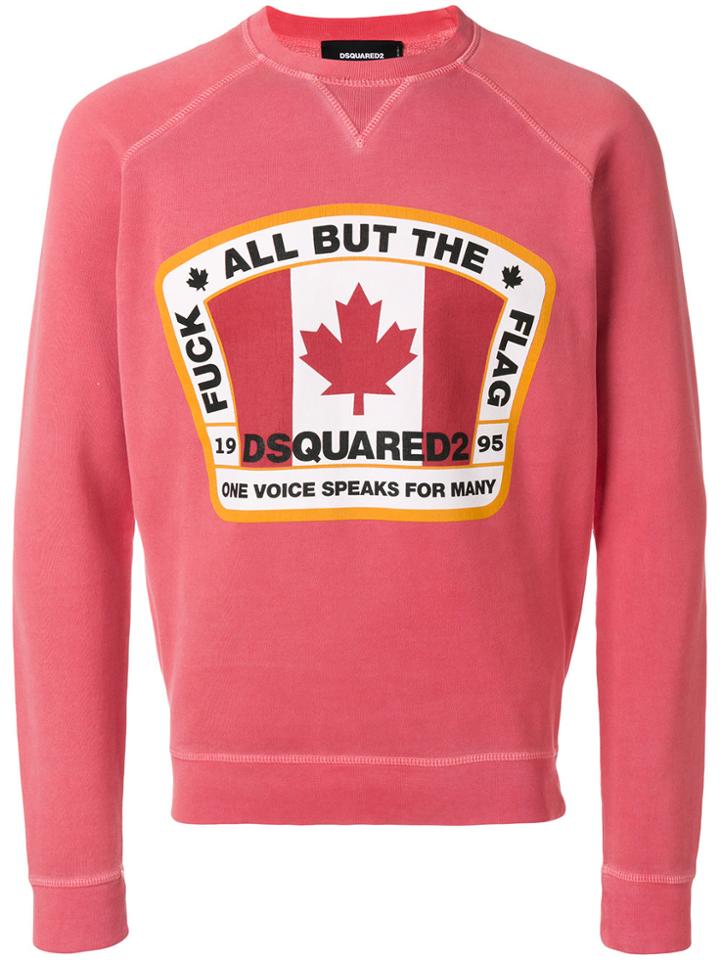 Dsquared2 Printed Sweatshirt - Pink & Purple