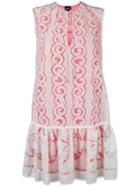 Just Cavalli Lace Detail Dress, Women's, Size: 42, White, Cotton/polyester/viscose