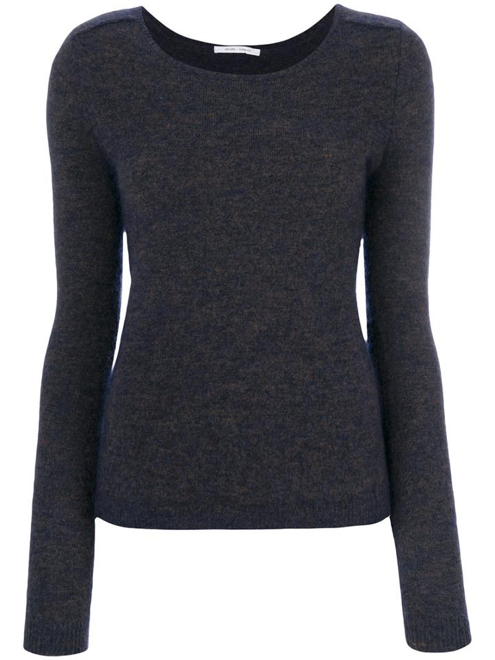 Humanoid - Scoop Neck Top - Women - Spandex/elastane/merino/polyimide/kid Mohair - M, Blue, Spandex/elastane/merino/polyimide/kid Mohair