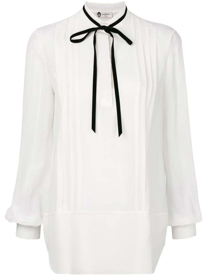 Lanvin Tie Neck Blouse - White