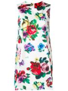 Love Moschino Pixilated Floral Shift Dress - White