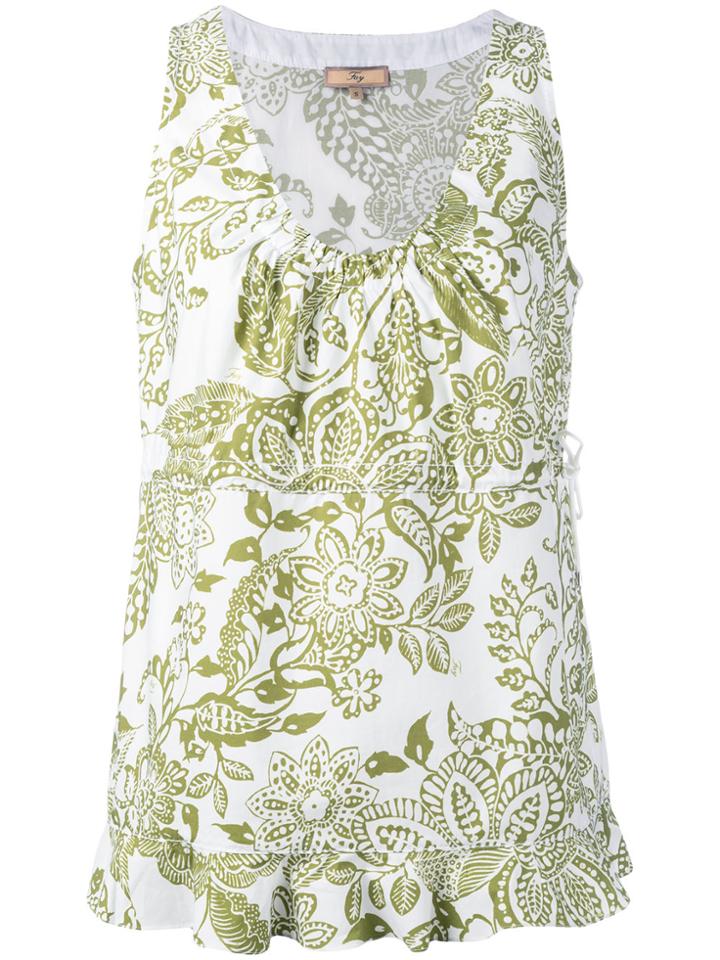 Fay Floral Print Tank Top - White