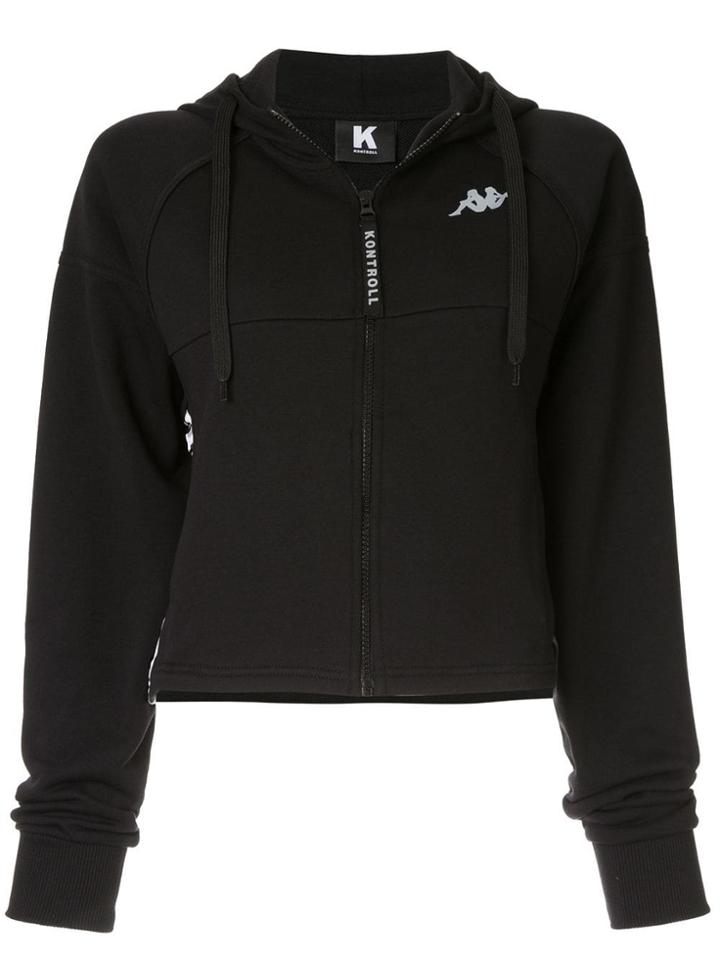 Kappa Kontroll Zip Front Logo Hoodie - Black