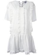 Twin-set Ruffled Dress, Women's, Size: Xxs, White, Cotton