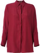 Martha Medeiros Oversized Janaina Shirt, Women's, Red, Silk