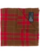 Zucca Check Print Scarf - Red