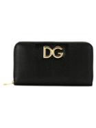Dolce & Gabbana Zip-around Leather Wallet - Black