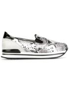 Hogan Python Effect Slip-on Sneakers