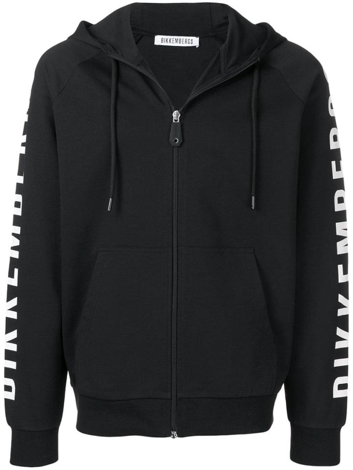 Dirk Bikkembergs Logo Zip-up Hoodie - Black
