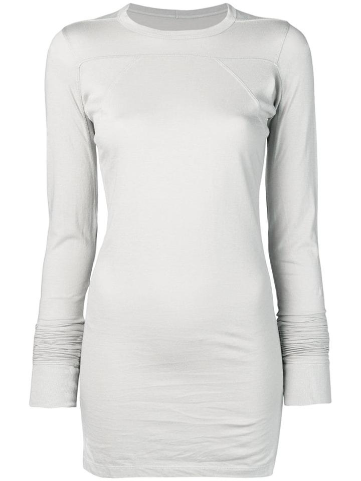 Rick Owens Long Stretch Fit Top - Grey