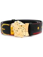 Versace Medusa Buckle Printed Belt - Black