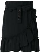 Liu Jo Frill Wrap Short Skirt - Black