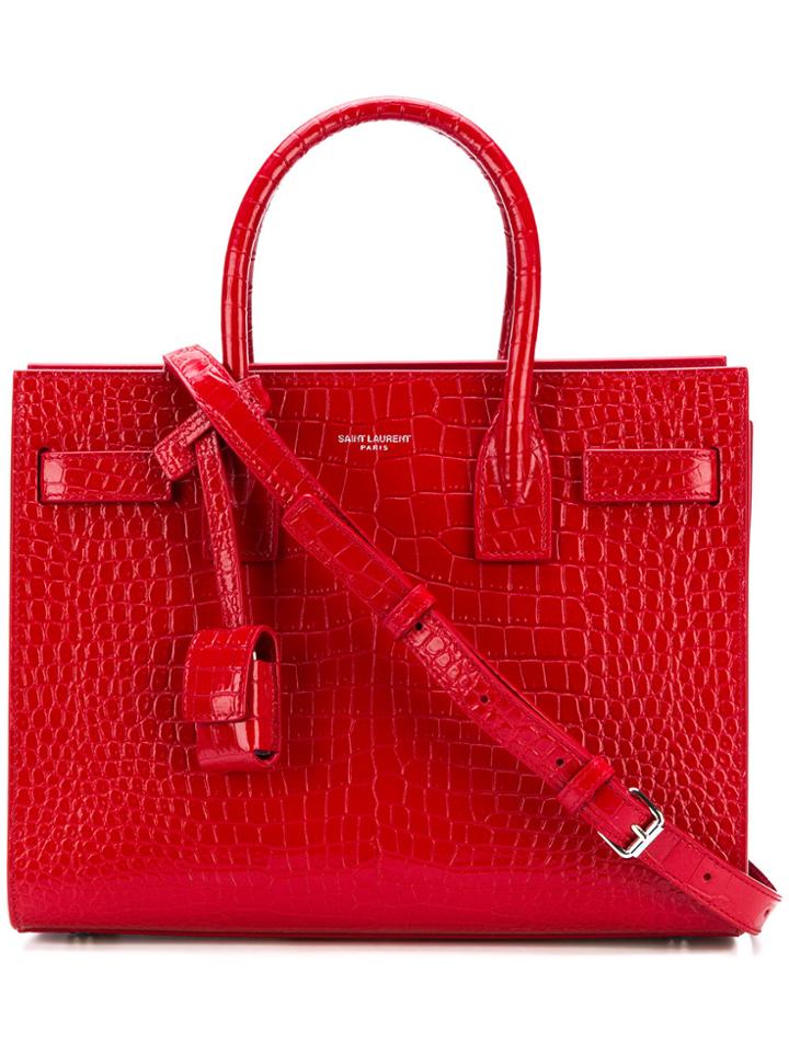 Saint Laurent Baby Sac De Jour Tote Bag - Red
