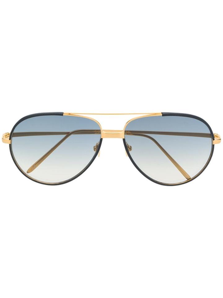 Linda Farrow Aviator-frames Sunglasses - Gold