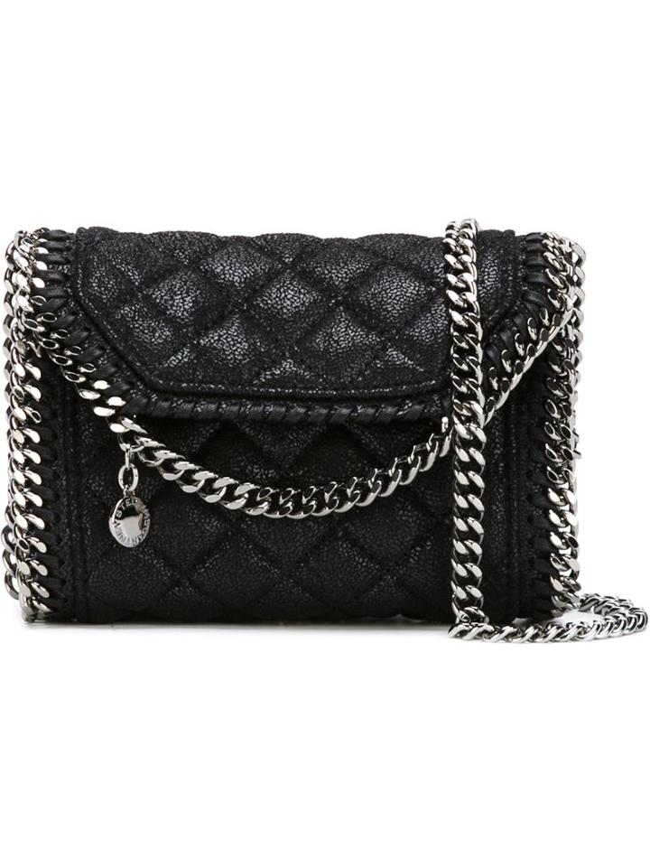 Stella Mccartney 'falabella' Quilted Crossbody Bag, Women's, Black, Cotton