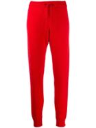 Chinti & Parker Side Stripe Knitted Joggers - Red