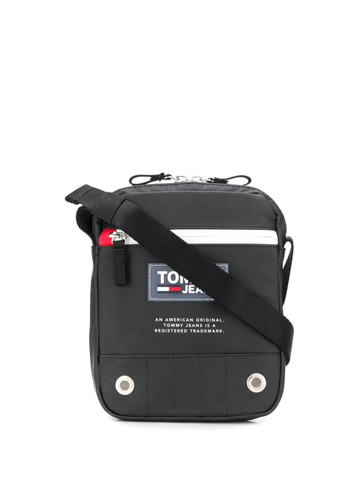 Tommy Hilfiger Logo Patch Messenger Bag - Black