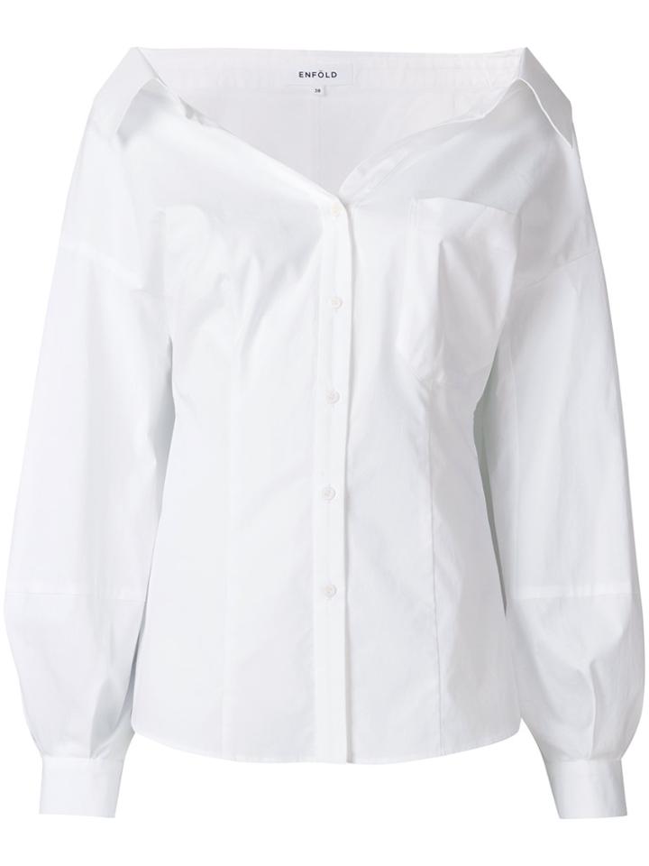 Enföld Off The Shoulder Shirt - White