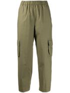 Semicouture Cropped Cargo Trousers - Green