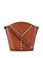 Yves Saint Laurent Pre-owned Studded Bucket Shoulder Bag - Brown