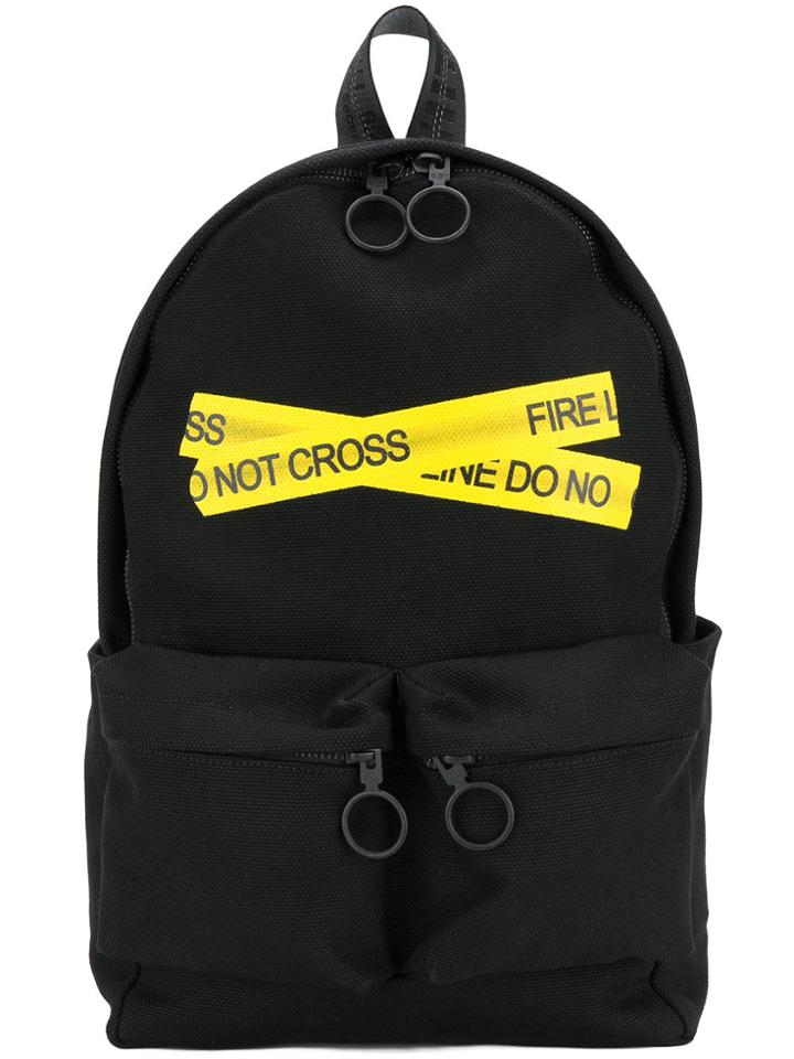 Off-white Fire Tape Backpack - Black