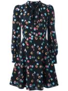 Licorice Print Dress - Women - Silk - 12, Black, Silk, Marc Jacobs