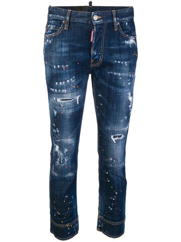 Dsquared2 Splattered Jeans - Blue