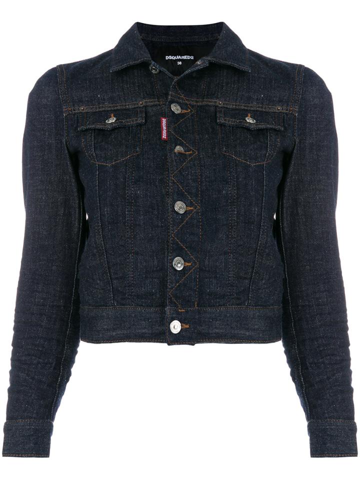 Dsquared2 Shrunken Denim Jacket - Blue