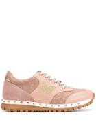 Twin-set Lace Panel Sneakers - Pink