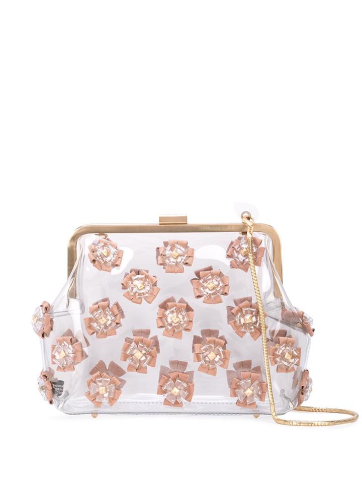 Zac Zac Posen Love Floral Frame Clutch - White