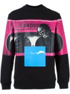 Cy Choi Printed Sweatshirt, Men's, Size: Large, Black, Cotton