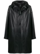 Kassl Editions Leather-effect Raincoat - Black