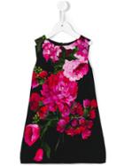 Dolce & Gabbana Kids Floral Print Dress, Girl's, Size: 6 Yrs, Black