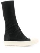 Rick Owens Slouch Style Sneaker Boots - Black