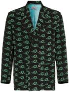 Ashley Williams Rose Print Executive Blazer - Black