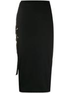 Rick Owens Strap Detail Pencil Skirt - Black