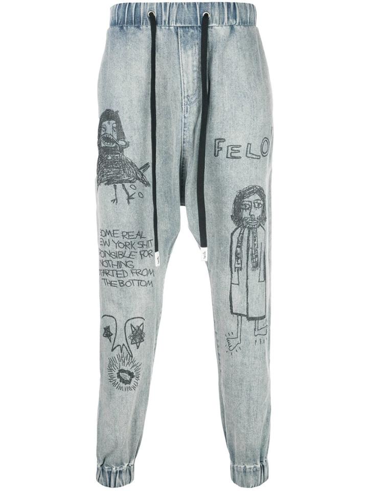 Haculla Felon Dropped Crotch Trousers - Black